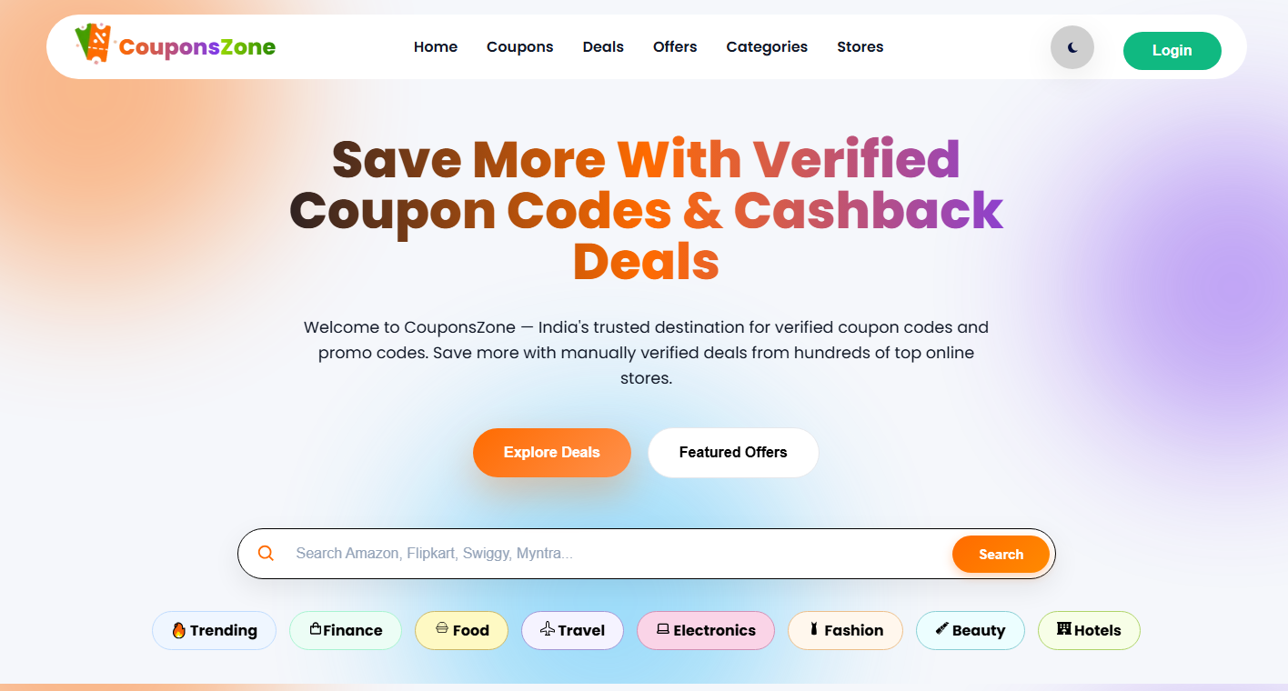 couponsZone is best coupon websites in india